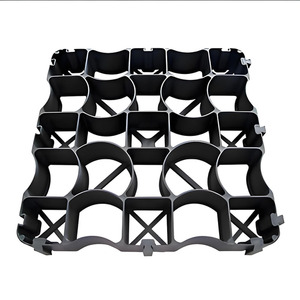 Tapis de sol en plastique pour enclos à chevaux, grille pour herbe, contrôle de la boue, <span class=keywords><strong>stabilisateur</strong></span> de sol, noir et vert - Product Image 2
