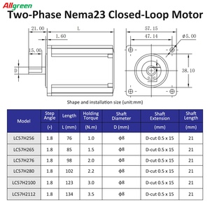 Allgreen DC24~48V 3/4A 1000PPR 1/1.5/2/2.2/3/3.5N.m 2Phase Nema23 <b>Stepper</b> <b>Motor</b> <b>Controller</b> Closed Loop <b>Stepper</b> <b>Motor</b> Drivers Kit - Product Image 5