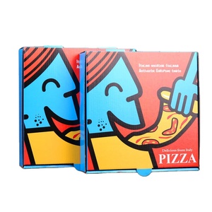 Pizza Box Pizza Paper Box US Market Hot Sale Food Kraft Paper Bag Pizza Fried Chips Lunch Food Pizza Box Packaging