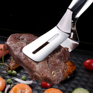 Easybuy 304 Stainless Steel Food Tongs Multi Function Grill Steak Fish Pancake Kitchen BBQ Tool - Product Image 2