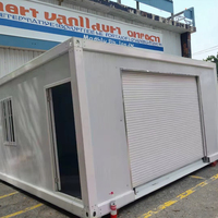 Conteneur de rangement préfabriqué de 20 pieds, garage à montage rapide, conteneur extérieur pliable et portable en acier galvanisé