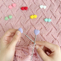 Lotus Fils En Caoutchouc En Forme De Coeur À Tricoter Aiguille Point Protecteurs 2 Pièces Par Paquet Accessoires Outils pour Crochet