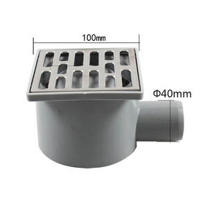 WaiiHO 034 Siphon de sol carré moderne en acier inoxydable 304, finition polie électrolytique PVC, homologué Watermark pour salle de bain - Product Image 3