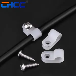 Manufacturer Wholesale R-shaped Wire Clip Thickened CC Nylon Wire Fixed Clamp Crimping Wire Clip Fixed Cable Management Clip Wir