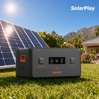 Générateur solaire Solarplay 2160Wh, sortie AC 2400W, station d'alimentation portable pour camping-car, vie hors réseau, aventures en plein air