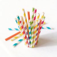 Pailles en papier kraft biodégradables standard, emballées individuellement pour la boisson
