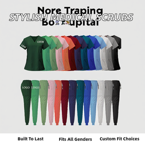 Uniformes Médicos de Moda Jieenna Directo de Fábrica, Conjuntos de Uniformes Quirúrgicos, Tela de Poliéster/Rayón para Dentistas, Sin Costuras, para Hospital - Product Image 2
