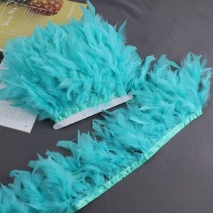 Venta al por mayor stock de colores blanco Turquía Chandelle pluma flecos ajuste para <span class=keywords><strong>carnaval</strong></span> fiesta ropa vestidos - Product Image 1