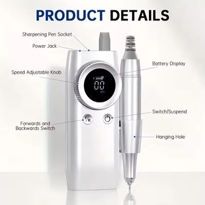 45000 tr/min perceuse à ongles <span class=keywords><strong>manucure</strong></span> Machine Rechargeable professionnel électrique <span class=keywords><strong>ponceuse</strong></span> à ongles électrique Portable <span class=keywords><strong>Kit</strong></span> de fichiers - Product Image 5