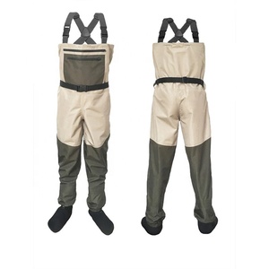 Pantalon de pêche à la mouche avec <span class=keywords><strong>bottes</strong></span> en néoprène, combinaison de chasse, 3 couches imperméable, pantalon de pataugeoire à la taille - Product Image 1