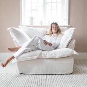 Housse de canapé simple en tissu blanc style nordique, lavable, pour salon, hôtel ou villa, pour appartement et canapé-lit modulaire, fauteuil - Product Image 2