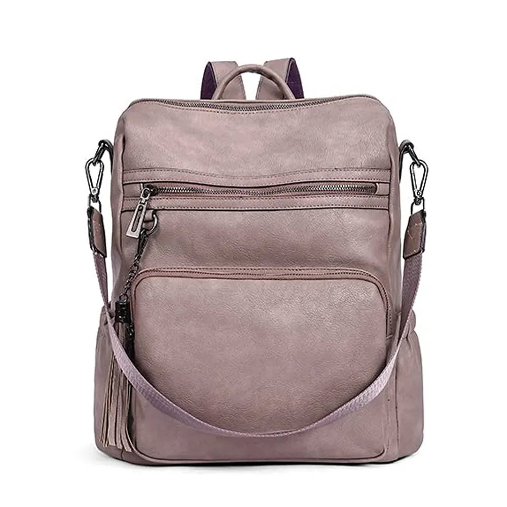 Wholesale Women Fashion PU Backpack Female Leather Shoulder Bag Teenager Daily Used Women Small Back Pack