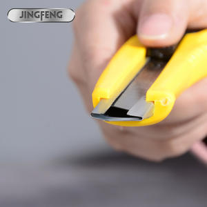 Jingfeng <b>Utility</b> <b>Knife</b> Yellow Plastic Handle 0.4mm Blade Craft Paper Cutter Manual Retractable Blade For DIY Cutting - Product Image 5