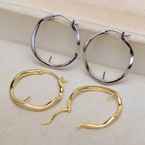 Pendientes de Plata S925 Wenchi con Concha, para Mujer, 8-14 Perlas, Accesorios DIY, Bandeja Vacía, Modelo 16006, Componentes y Fornituras de Joyería China - Product Image 1