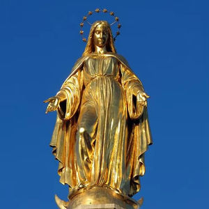 Grande Sculpture Prier Bronze Vierge Marie Statue En Laiton Personnalisé Géant Mythologique Personnage Figure Modèle - Product Image 1