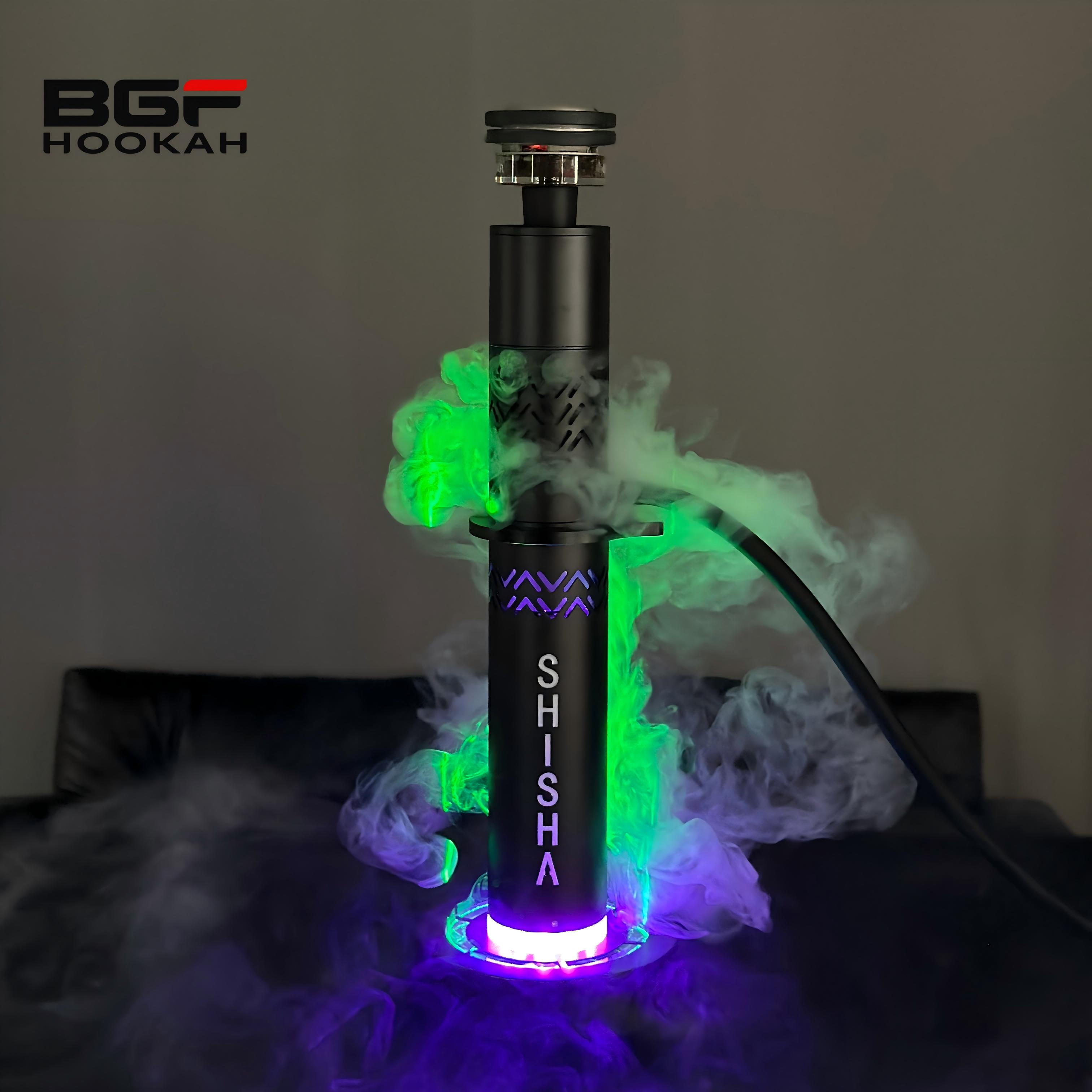 Low Price Aluminum Base Hookah Crystal Clear Design