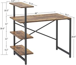 Estantería para oficina en casa <span class=keywords><strong>con</strong></span> tablero de melamina de almacenamiento y pintura de marco de metal - Product Image 1