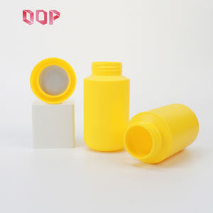 Nouvelle arrivée, bouteille ronde jaune en HDPE de 170 ml, bouteille de complément alimentaire pour soins de santé, bouteille de poudre nutritionnelle avec couvercles - Product Image 2