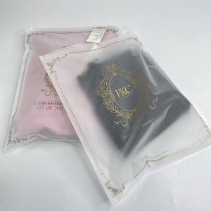 Custom Gold Logo Frosted Ziplock <b>Bags</b> | Luxury Resealable Packaging for Cosmetics & Accessories For Small Business - Product Image 2