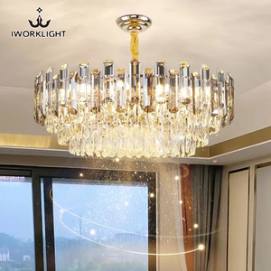 Iwork Hiện Đại Sang Trọng K9 Pha Lê Treo Ánh Sáng Mặt Dây Chuyền Phòng Khách Đèn Biệt Thự Phòng Ăn Phòng Ngủ Đèn Chùm Pha Lê - Product Image 1