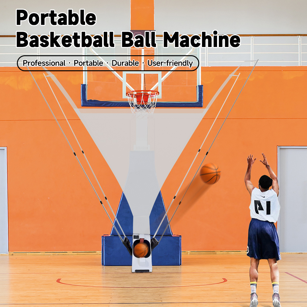 New Arrival Portable Basketball Shooting Machine Basketball Return Training Equipment with LCD Smart Touchscreen Data Record