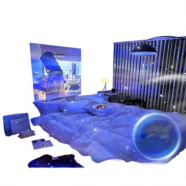 Northern Lights Starry Sky Projector Laser Milky Way Moon Night Light Livestream Ambiance Lamp for Speaker HD Projection
