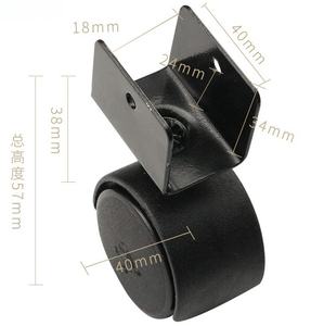 Rueda de rueda universal para <span class=keywords><strong>cuna</strong></span> de rodillos, tacos de rueda sin 1,5 pulgadas, accesorios silenciosos para <span class=keywords><strong>cuna</strong></span>, rueda de cama - Product Image 2