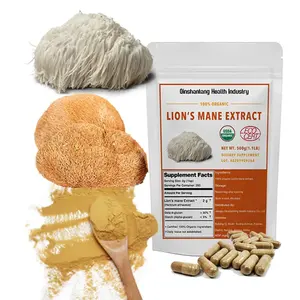 Cápsulas de cogumelo de lião de marca de lião de corja cápsulas de cogumelo de lião Ginkgo Biloba Shilajit Aswagnda Sea Moss Cápsulas de cogumelo de lião de corja