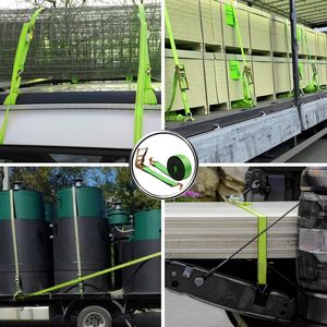 Сверхпрочные трещоточные ремни с двойными J-образными крючками для крепления груза - Product Image 6