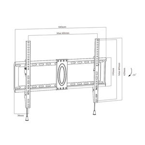 CHARMOUNT Max VESA x all إضافي لوحة حائط داعمة للإمالة أحزمة سحب مغناطيسية حامل تلفزيون مثبت على الحائط - Product Image 2