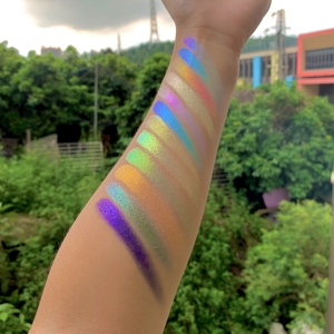 2022 mới Duochrome Eyeshadow Palette colorshift Tắc Kè Hoa bột duy nhất ép đa Chrome - Product Image 1