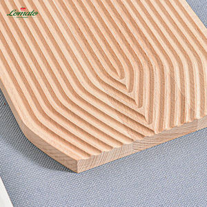 Bandeja de Servir Rectangular Minimalista de Madera Pulida con Rayas, Plato Decorativo Sostenible para Fiestas y Uso en la Sala de Estar - Product Image 3
