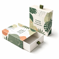 Boîte en carton rigide écologique de luxe avec ruban de tirage et logo personnalisé (finition mate CMYK, matériaux recyclés réutilisables)
