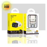 Mini Adaptador de Corriente USB C PD de 35W 5V 9V 12V con QC3.0, Cargador Rápido Tipo C para Teléfono Móvil, Compatible con iPhone 15 16 17, Cargador Pequeño