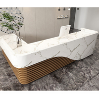 Bureau de réception médical en pierre artificielle sur mesure, taille personnalisée, petit bureau de réception de clinique