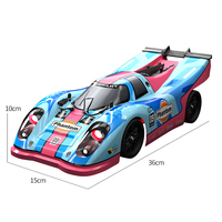 Coche de Juguete Deportivo de Simulación de Derrapes de Alta Velocidad 4WD con Neumáticos de Vacío, Coche de Carreras Todoterreno con Control Remoto sin Escobillas