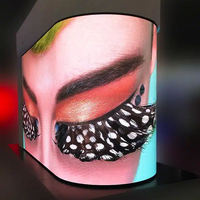 Écran LED géant d'intérieur personnalisé, module d'écran LED flexible, haute luminosité, mur vidéo LED incurvé pour la publicité