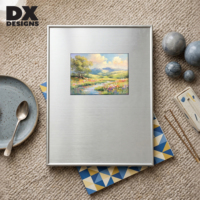 Cadre photo en alliage d'aluminium et acier inoxydable avec impression, cadre photo en métal pour table, bureau, décoration murale