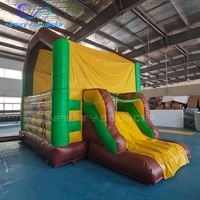 Ensemble gonflable combiné sur le thème de l'aventure cowboy Funcity, toboggan en forme de cactus, château gonflable pour enfants, maison de rebond