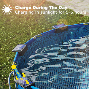 Luz LED Recargable para <span class=keywords><strong>Piscina</strong></span>, Sumergible, Resistente al Agua IP68, Lámparas Flotantes Solares - Product Image 3