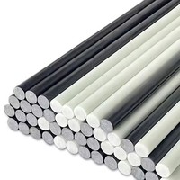 Tige solide en fibre de verre durable avec ébauches de feuilles coniques flexibles Outils et accessoires de pêche