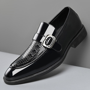 Zapatos de Vestir de Cuero con Punta en Pico y Estilo Vintage para Hombre, Estilo Europeo Americano, Casual de Negocios, Formal, Estilo Británico Derby - Product Image 1