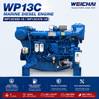 Moteurs diesel SCDC Weichai WP13 WP13C 450HP 476HP 483HP 1800RPM, moteur de propulsion de bateau à 6 cylindres, usage intensif