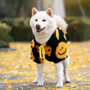 2022 패션 디자이너 개 옷 웃는 얼굴 L-6XL 양털 옷 큰 개 - Product Image 4