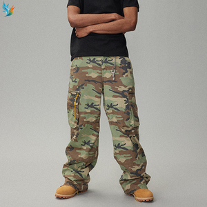 Custom uomo Streetwear cotone cotone cotone traspirante a gamba dritta <span class=keywords><strong>pantaloni</strong></span> Cargo oversize - Product Image 6