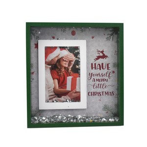 Chất lượng cao hạnh phúc giáng sinh thủ công bằng gỗ khung ảnh đứng UV in gỗ khung ảnh khối - Product Image 2