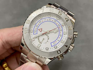 Reloj de cuero multifuncional para hombre de gran tamaño de 44mm de diseñador superior, espejo de zafiro luminoso, resistente al agua personalizado, 22mm - Product Image 3