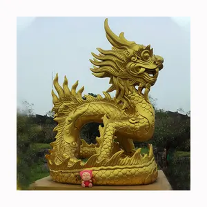 야외 장식 대형 골동품 황금 캐스트 청동 황동 드래곤 동상 가격