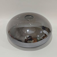 Abat-jour de remplacement en verre électroplaqué à fond concave moderne, couleur gris fumé ambre, pour éclairage suspendu intérieur