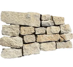 외부 클래딩을위한 골동품 텀블 느슨한 돌 소박한 석회암 벽 돌